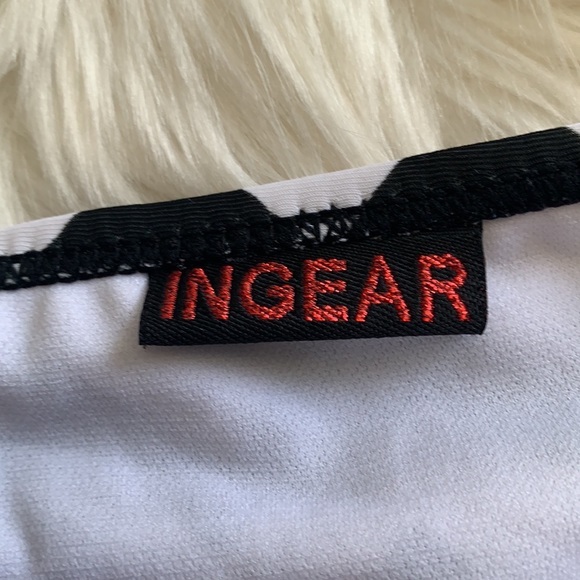 Brand new black and white chevron with yellow string bikini bottom - Picture 4 of 4